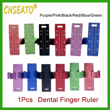 1Pcs שיניים טבעת אצבע שליטים צבעוניים אלומיניום שורש האצבע שליטים Span למדוד מידה עבור שורש מדידה שיניים