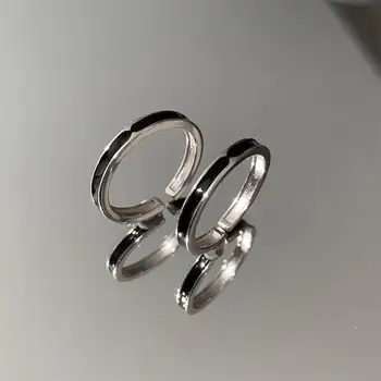 2023 השחור החדש גיאומטריות לפתוח כמה הטבעת נקבה נישה עיצוב High-end של גברים ונשים פשוט אופנה האצבע.