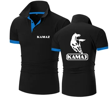 2023 חדש כותנה גברים חולצת פולו, לנשימה שרוול קצר מקרית החולצה בשביל KAMAZ גולף, טניס החולצה