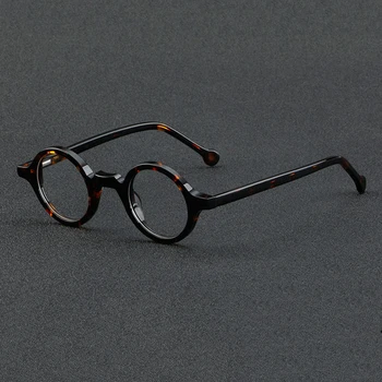 2023 יפן מעצב מותג גברים בציר סיבוב אצטט מסגרת משקפיים נשים צב קטן אופטי קוצר ראייה עדשות משקפיים