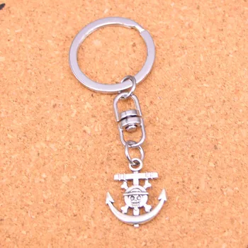 20Pcs אופנה סגסוגת עוגן פיראט הגולגולת תליונים מחזיק מפתחות מחזיק מפתחות אביזרי רכב מחזיקי מפתחות תכשיטים