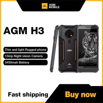 AGM H3 IP68/IP69K עמיד למים מחוספס טלפון ראיית לילה Celular 5.7