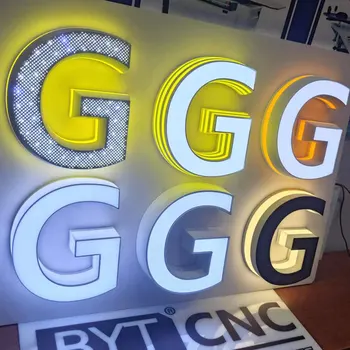 BYTCNC אקרילי צבעוני שילוט מכתב הדפסה מעכב אש 3D מדפסת לשימוש חיצוני