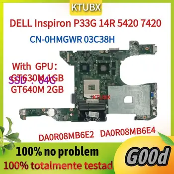 DA0R08MB6E2 DA0R08MB6E4.עבור DELL Inspiron P33G 14R 5420 7420 המחשב הנייד ללוח האם.עם GT630M 1GB/GT640M 2GB GPU CN-0HMGWR 03C38