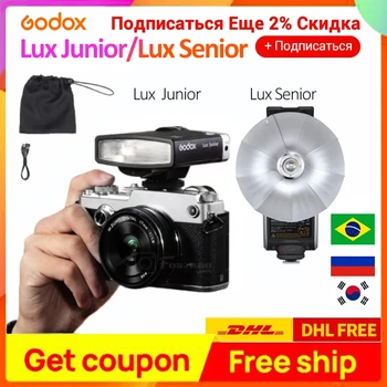 Godox מצלמה הבזק אור לוקס ג ' וניור GN12 לאקס בכיר Speedlite ההדק מיני 7 רמות עבור Sony Canon Nikon Fujifilm מצלמת אולימפוס