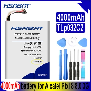 HSABAT TLp032C2 4000 מיליאמפר סוללה עבור Alcatel one Touch Pixi 8 8.0 3G 9005X OT-9005X סוללות