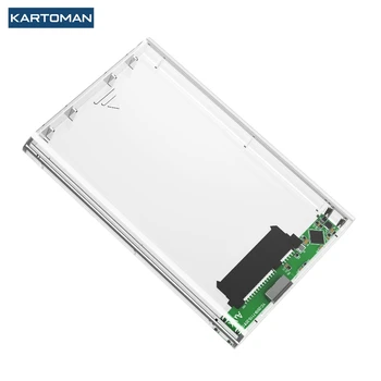 KARTOMAN HDD מקרה 2.5 אינץ SATA to USB 3.0 SSD המתאם של כונן הדיסק הקשיח קופסת דיסק קשיח חיצוני המתחם עבור מחשב נייד מחשב שולחני