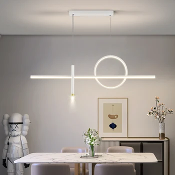 LED מודרנית תליון מנורה נברשת אור על חדר האוכל מטבח בר מינימליסטי אורות תליון מקורה תאורה
