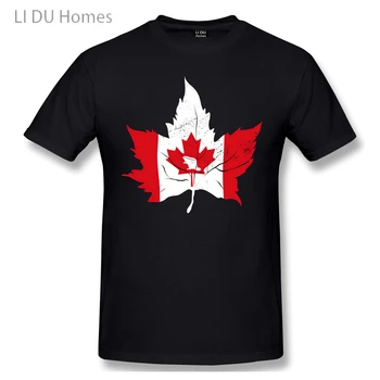 LIDU קנדה העלה דגל דגל קנדה חולצות נשים של אדם חולצת כותנה קיץ Tshirts שרוול קצר גרפיקה טי מקסימום