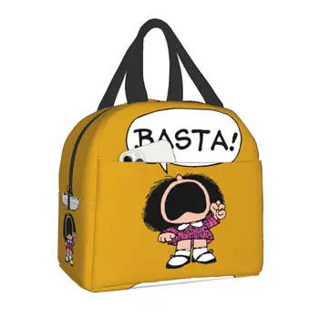 Mafalda בסטה תרמי מבודד הצהריים קינו מנגה נייד צהריים תיבת תיק לנשים ילדים קמפינג נסיעות שקית אחסון מזון