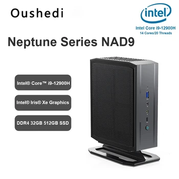 Oushedi נפטון Mini PC NAD9 Intel Core I9 12900H מידע איריס Xe DDR4 32GB 512GB SSD שולחן העבודה במחשב Windows 11 Mini PC Gamer