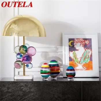 OUTELA מודרני מנורת שולחן LED קריסטל שולחן השיש אור בסיס עיצוב יצירתי דקורטיביים הביתה חדר השינה, הסלון, המשרד