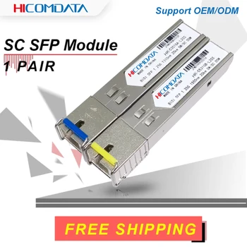 SC 1.25 G SFP Fibra Optica Rj45 Tranceiver מודול Gigabit DDM BIDI 40 80 120KM סיבים Conversor תואם Mikrotik Cisco Switch