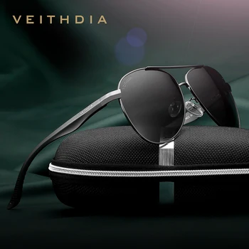 VEITHDIA אלומיניום משקפי שמש גברים מותג נהיגה אופנה מקוטב UV400 העדשה לשני המינים משקפי וינטג ' זכר משקפיים לנשים VT3822
