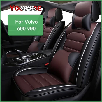 YOGOOGE מושב המכונית כיסוי עבור וולוו S90 V90 אביזרי רכב פנימיים (1seat)