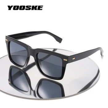 YOOSKE המותג בכיכר משקפי שמש מקוטב נשים גברים בציר נייטרלי משקפי שמש גדולים מסגרת פשוטה השמש צל UV400