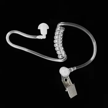 אוזניות שקוף הגליל אקוסטית אוויר צינור הכרית על שני רדיו דרך מכשיר קשר אוזניה אוזניות אביזרים זרוק משלוח