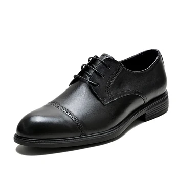 אוקספורד עור נעלי גברים עור אמיתי נעלי שמלה תחרה איטלקית דרבי נעלי גבר גברים מתנה הנעל M3901