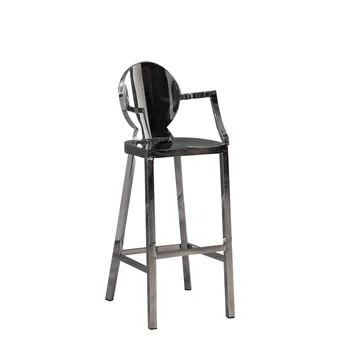 אישית כסא בר מודרני נירוסטה בר כיסא כיסא גבוה קפה פשוטה דלפק קבלה גבוהים צואה יצירתי משענת יד הכסא