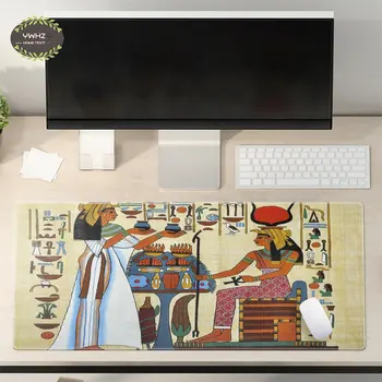 אמנות מצרית MousePad השולחן מחצלת עכבר גיימר גומי שטיח על שולחן מחשב נייד משטח יוקרה המשרד שחקן שטיחים לעיצוב הבית