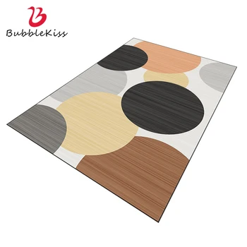 בועה נשיקה בסגנון נורדי שטיחים עבור הסלון צבע מעגל דפוס שטיחים בבית האוכל, עיצוב שולחן משטח רגליים אנטי להחליק מחצלות