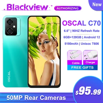 במלאי Blackview Oscal C70 החכם 6GB+128GB 50MP המצלמה Unisoc T606 6.6
