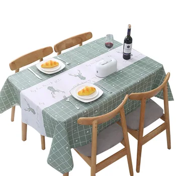 בסגנון נורדי קפה שולחן מפת שולחן משק בית חד פעמיים מפלסטיק עמיד למים, שמן הוכחה סלון שולחן מפת שולחן