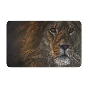 האמיצים של הגבר האפריקאי האריה פסטל דיוקן רך בבית המשפחה אנטי להחליק שטיח שטיח שטיח אריה חתול גדול אפריקה פסטל את הציור