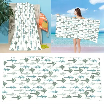 הדפסה מגבת חוף הדפסה דיגיטלית הצעיף נייד מהיר יבש מגבת תוספת זמן מגבות חוף למבוגרים מגבת לשטוף סט