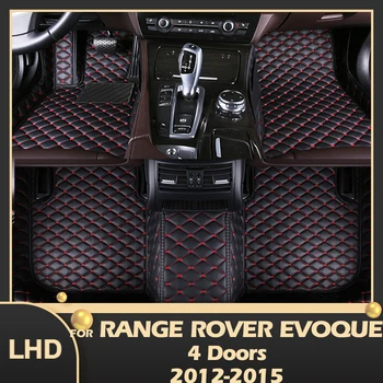 המכונית מחצלות עבור לנד רובר Evoque ארבע דלתות 2012 2013 2014 2015 מותאם אישית אוטומטי הרגל רפידות השטיח לכסות את הפנים אביזרים
