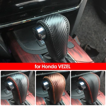 המכונית עור הראש ידית משמרת כיסוי הגנת עבור הונדה Vezel HRV-HR-V 2014 - 2020 ב. העברה להילוך קולרים הגנה במקרה מכסה