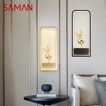 המלון העכשווי מנורת קיר LED בציר פליז יצירתי הצבי מנורות קיר אור הביתה סלון עיצוב חדר השינה