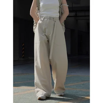 הקיץ החדשה הר סגנון פנאי גבוהה המותניים רופף רחב הרגל פנאי מכנסיים Slim קל משקל לנשימה מכנסיים נשים