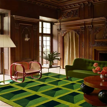 השטיח בסלון רטרו מודפס שטח גדול קישוט הבית רכות השטיח IG רך נוח מינימליזם פוליאסטר שולחן קפה שטיח