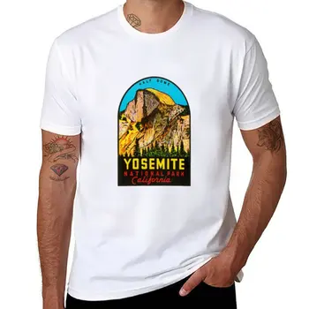 חדש הפארק הלאומי יוסמיטי חצי כיפה נסיעות משובח מדבקות/מדבקות חולצת טי-שירט קצרה בגדים קלאסיים mens חולצות pack