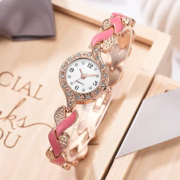 חדש צמיד שעונים נשים גביש יוקרה שעוני יד שמלת שעון של נשים אופנה מזדמן קוורץ שעונים רלו mujer