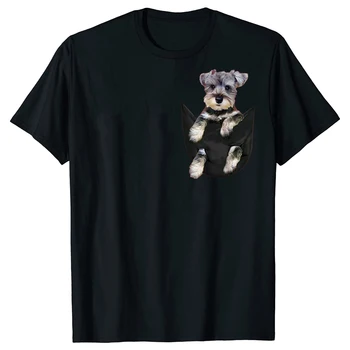 חידוש מדהים כלב שנאוצר בכיס חולצות גרפי כותנה, אופנת רחוב שרוול קצר מתנות יום הולדת קיץ סגנון חולצה גברים