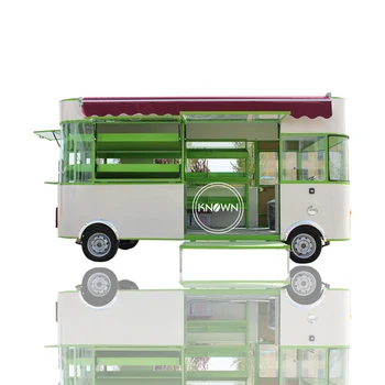 חיצוני נייד מזון עגלת טרולי 4 גלגלים אוטובוס מזון קיוסק פירות וירקות נייד מזון מהיר ואן משאית
