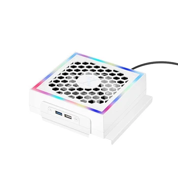 מאוורר קירור עם בסיס RGB אווירה צבעונית אור LED משחק מגניב לעמוד הכן על סדרת S Console
