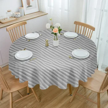 מרקם צבע אחד המדבר דפוס עמיד למים מפת שולחן קישוט שולחן עגול כיסוי עבור המטבח החתונה הביתה חדר האוכל