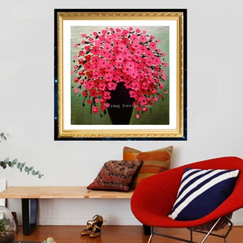 משק בית רקמה 2015 למכור את המלאכות מחטים Diy יהלום הציור סדרה מלאה של אגרטלי פרחים הפנים 30x30cm