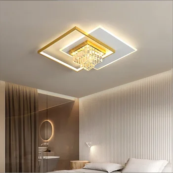 נברשות אורות חדר שינה מודרני תקרה אישיות LED חכמה ללמוד מסעדה הפנים תליון מנורה יוקרה קריסטל