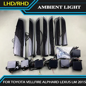 סט מלא המכונית לקשט אור BothLHD/RHD המכונית בין הדלת אור מקיף עבור טויוטה Vellfire Alphard לקסוס אני 2015 למעלה