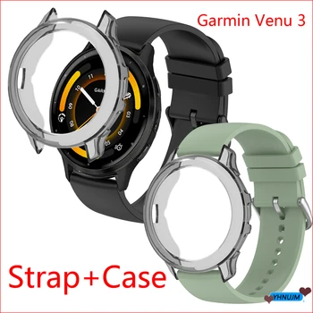עבור Garmin Venu 3 רצועה סיליקון ספורט רך צמיד שעון חכם מקרה TPU כיסוי באמפר מגן מסך עבור Garmin Venu3 הרצועה.
