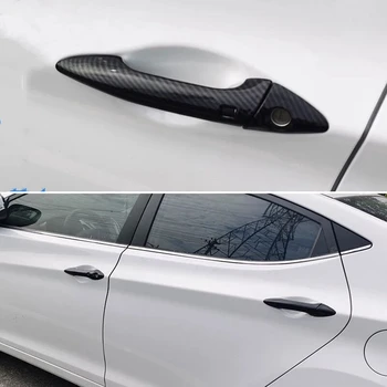 עבור יונדאי i30 2012 2013 2014 2015 2016 ABS Chrome סיבי פחמן שחור ידית הדלת לכסות לקצץ קישוט מדבקה אביזרי רכב
