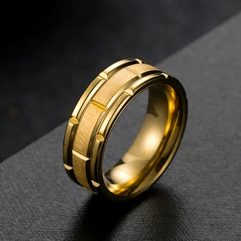 פאנק היפ הופ כמה צבע כסף/טבעת זהב גברים נשים באיכות גבוהה פשוט טבעת נירוסטה תכשיטי אופנה מתנה משלוח חינם