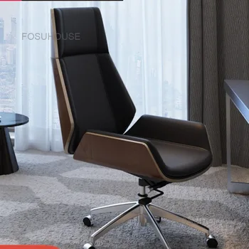 פשוט יוקרה מעץ, כסאות משרדיים ללמוד עור מודרנית הכיסא במשרד להרים המסתובב המחשב Sillon Oficina ריהוט חדר שינה