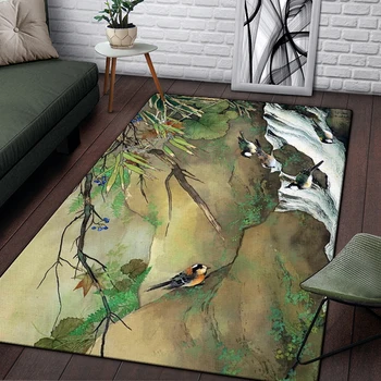 ציור סיני HD מודפסים שטיחים ביתיים שטיח חדר ילדים סלון שטיחים מחצלות יוגה פשוטים שטיח הרצפה מתנות Dropshipping
