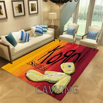 קורן הלהקה מודפס 3D שטיחים רכים פלנל שטיחים שטיח שטיחים נגד החלקה גדול השטיח השטיח קישוט הבית