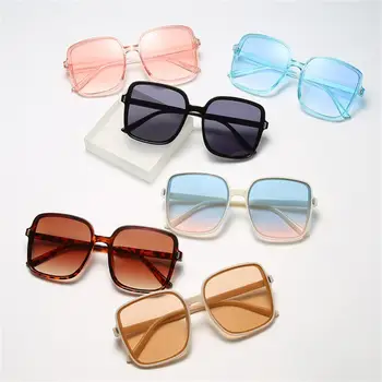 רטרו כיכר משקפי שמש נשים צבע הגנת UV מנופחים משקפיים רטרו שחור משקפי שמש משקפי UV400